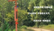菳禾智能语音电子宣传杆红外感应视频监控杆森林安全设备