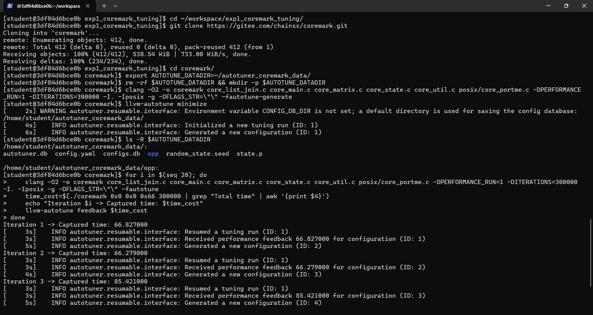 毕昇编译器自动优化实验——docker版