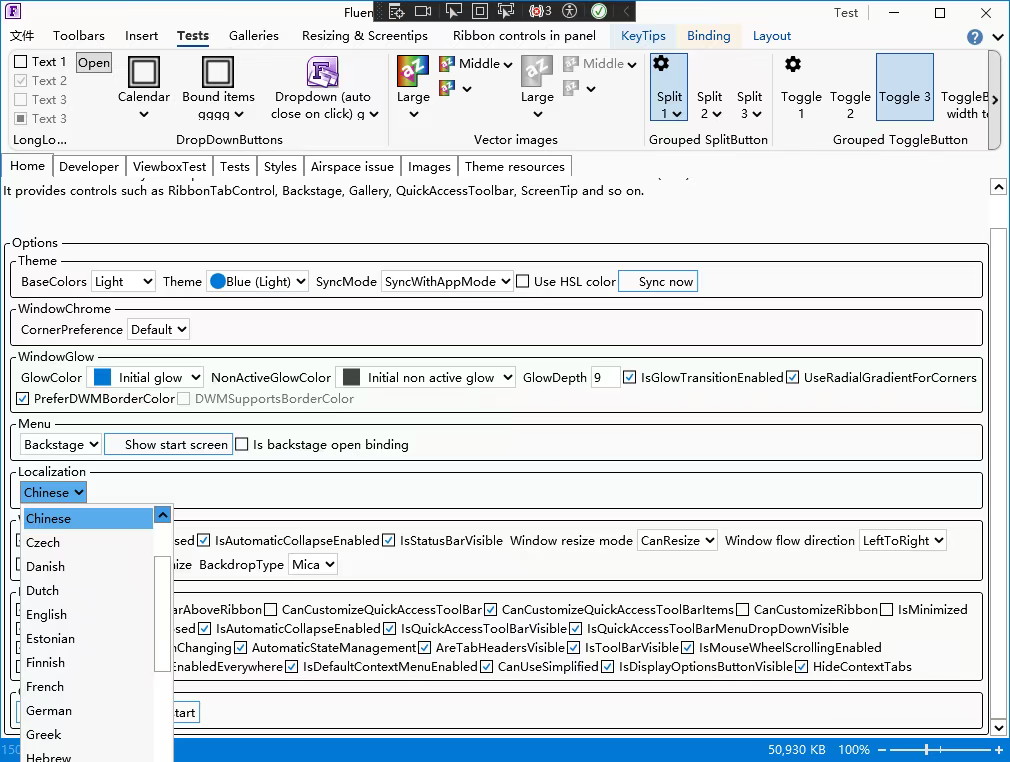 一款专门为 WPF 打造的开源 Office 风格用户界面控件库