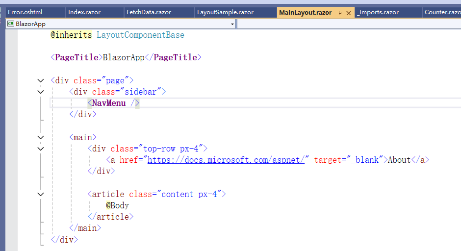 ASP.NET Core Blazor简介和快速入门三（布局和路由）